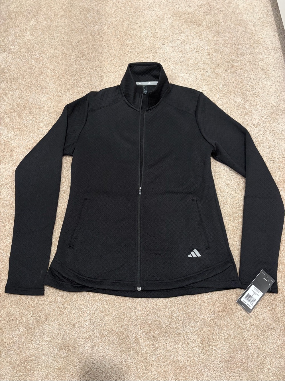 adidas Women’s Black Full-Zip Utility Jacket with Reflective Logo